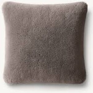 Restoration Hardware Soft Plush Gray Pillow Graphite